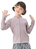 [アクレイス] ラッシュガード キッズ 長袖 フードなし 水着 女の子 スクール水着 ジップアップ 子供 学校用 水泳 uvカット upf50+ 無地 al25059-w150lvgy