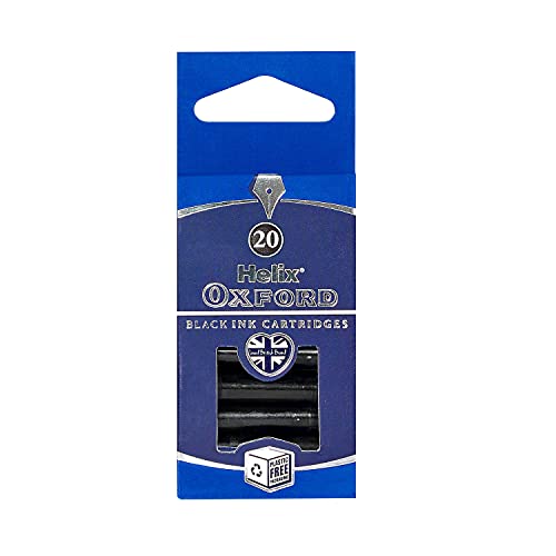 Oxford 219821 Helix Ink Cartridges - Black (Pack of 20)