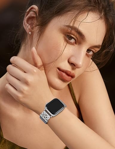 Image of TOYOUTHS Braided Magnetic Band Compatible with Apple Watch Bands 38 /40 /41 /42 /44 /45 /46 /49mm Women Men, Dressy Celtic Metal Stretchy Elastic Strap for iWatch Series 11 10 9 8 7 6 5 4 SE /Ultra 3 2 1