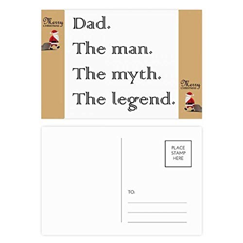 Cartes postales avec citation Père Noël lot de 20 pour correspondance de fête