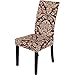 Stuhlhussen 6er Set Nordisches Braun Stuhlbezug Stretch Weiche Elasthan Stuhlhussen Schwingstühle Waschbar Hussen für Stühle Abnehmbare Stuhlhusse Langlebig Universal Chair Cover