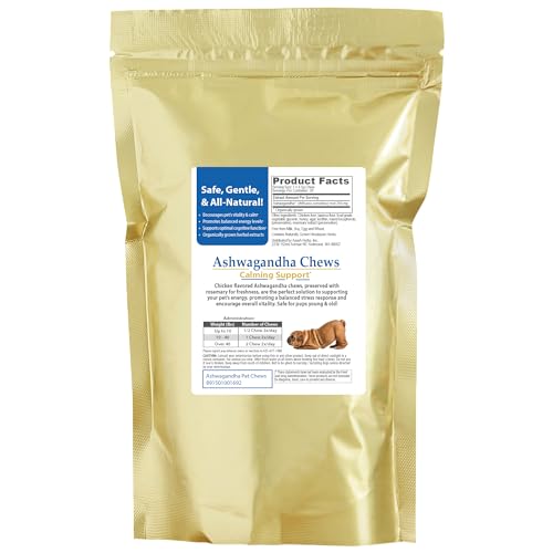 Ayush Pet Ashwagandha Calming Support Chews, Ayurvedic Calming Supplement for Dogs and Cats, Ashwagandha Herbal Supplement, 30 Chews Ayush Pet Ashwagandha Calming Support Chews, Ayurvedic Calming Supplement for Dogs and Cats, Ashwagandha Herbal Supplement, 30 Chews