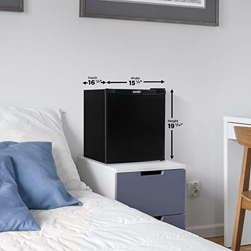 Danby DAR010A1BDB 1 Cu.Ft. Mini Fridge, For Desks, Work From Home Office, Bedroom, Bathroom, Small Compact Refrigerator In Black thumb #3