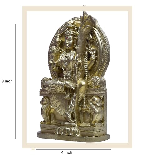 Estatua Sri Lalitha Tripura Sundari Devi 7 pulgadas miniatura 2