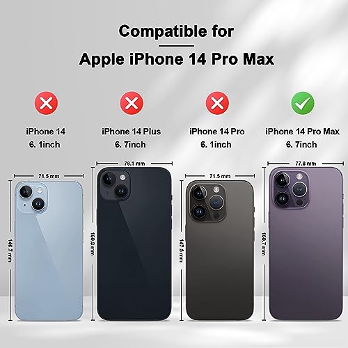 Image of Jasonyu Flip Wallet Case for iPhone 14 Pro max,Leather Magnetic Folio Cover with Card Holder,Kickstand - TPU Shockproof Durable Protective Phone Case,Black