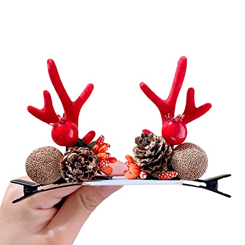 ESSECMBS Pinces à Cheveux de Noël Barrettes à Cheveux Pinces à Bois Accessoires Cheveux pour Filles Femmes (Multicolore 7, Taille Unique) Cover