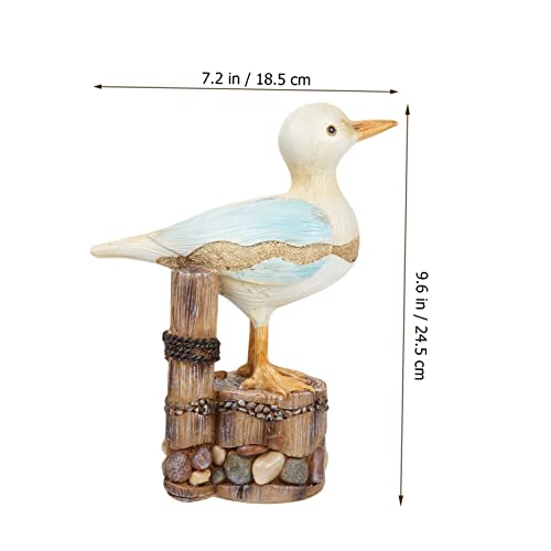 Yardwe 1Pc Simulation Seagull Ornaments Figurines For Outdoors Home Decoration House Decorations For Home Seagull Sculpture Figurine Statue Model Miniature Gifts Seagull Miniature Display #TOP4