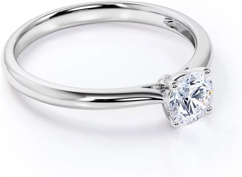 1.75 Carat Round cut CZ Diamond Solitaire Engagement Ring in 925 Sterling Silver