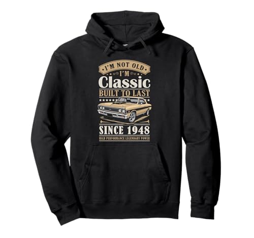 Vintage 1948 Birthday Classic Car For Legends Born In 1948 �p�[�J�[