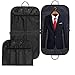 Housse Costumes Housse de Costume Voyage Pliable Housse de Vêtements Transport Sac Protection Imperméable à Fermeture Éclair et à Poignée Housses à Vêtements avec Poches de Rangement, (100cm*60cm)