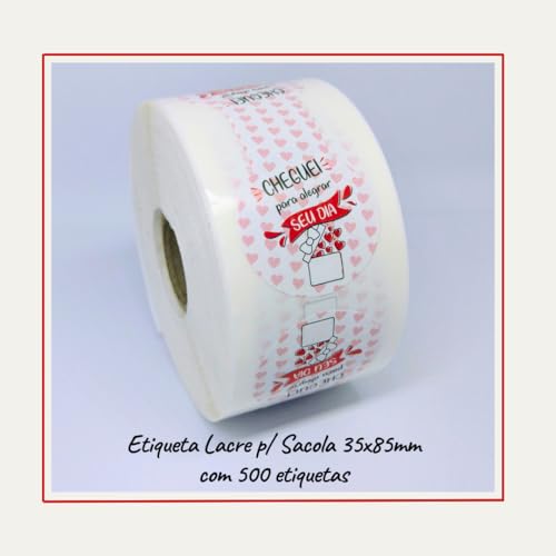 Etiquetas Adesivas Lacre Para Sacos e Sacolas Delivery 35X85 com 500 Uni.