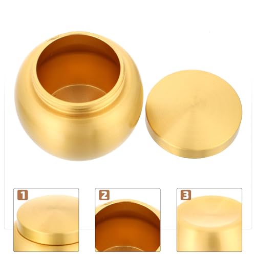 Incienso y ungüentos protegidos en tarro de cobre dorado resistente 4