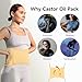 Langsprit Castor Oil Pack Wrap, Cotton Castor Oil Packs for Liver Detox,Reusable Castor Oil Pads Pack Compress for Stomach,Castor Oil Packs kit L