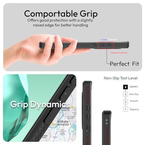 Image of KAPAVER Mag-X Back Cover Case Compatible with OnePlus 12 5G (PC+TPU) (GPS Kolkata), Multicolour