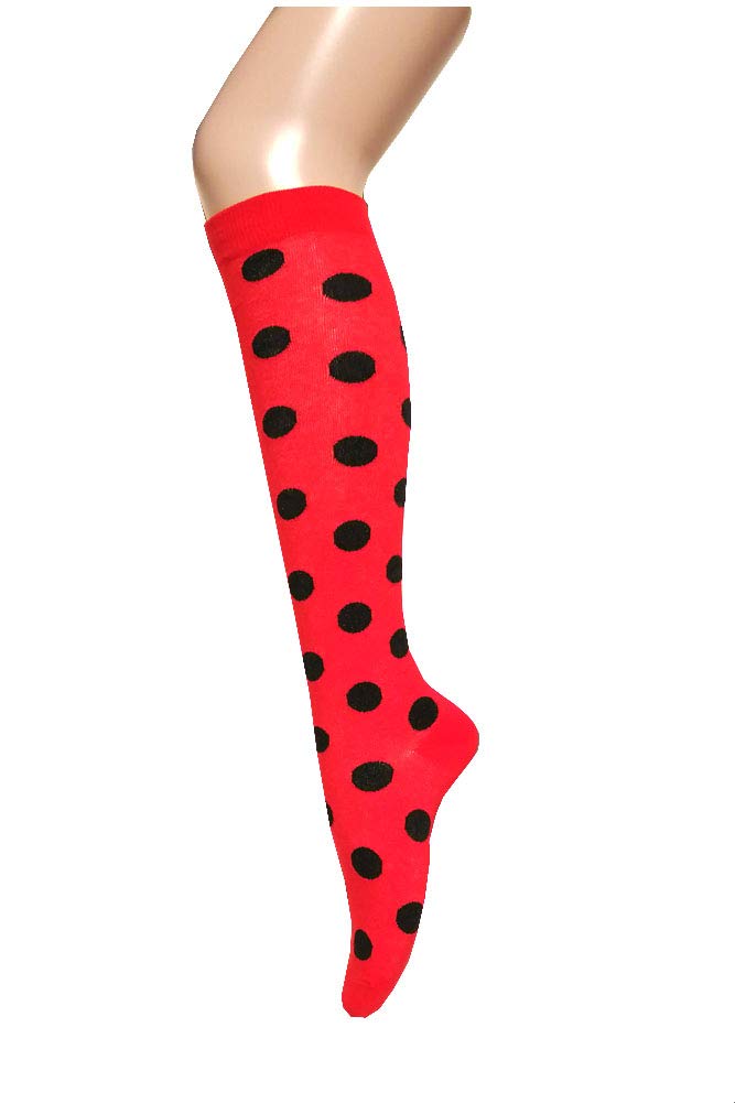 Triple M PlusKnee High Dots Socks/solid color