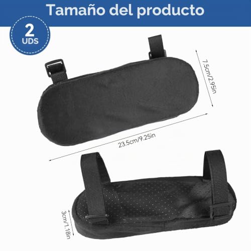 Miniatura 2 de 2 Piezas Reposabrazos Con Almohadillas De Espuma Viscoelástica,23.5 7.5 3cm Oficina Almohada De Espuma Cubierta,Funda Reposabrazos Silla Gaming,Para Silla De Escritorio,Silla De Juegos,Sill De Ruedas