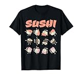 Photo Gallery carino kawaii sushi cartoon divertente anime giapponese rice roll art maglietta Photo Gallery carino kawaii sushi cartoon divertente anime giapponese rice roll art maglietta