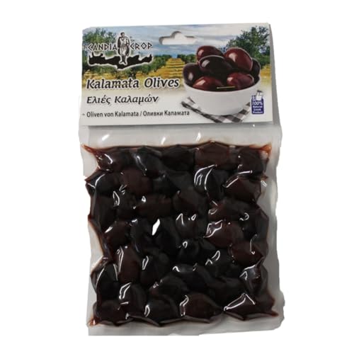 Candia Crop Kalamata Olives Noires Grec, Paquet de 5 x 200 g...