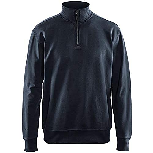 Sweatshirt demi fermeture éclair pour travailler dehors en bleu marine XXXL