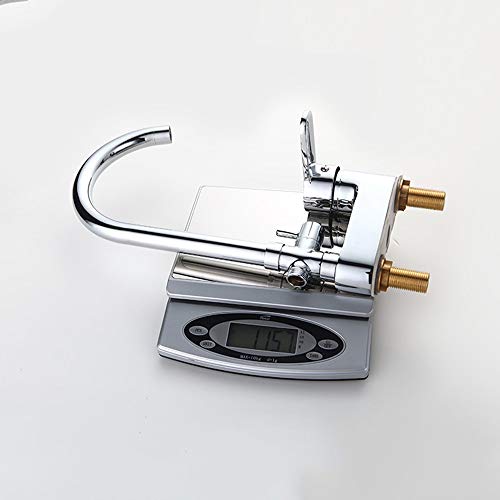 Mitigeur de lavabo double commande en cuivre pivotant à 360° - 6