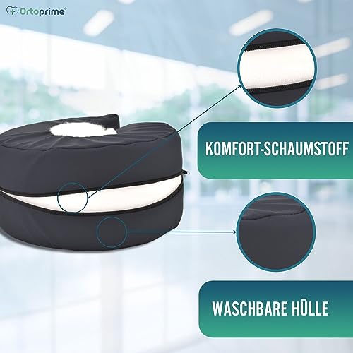OrtoPrime 2 Runde Antidekubitus-Fersenschoner - Wasserdichte Fersenpolster - Regulierbarer Fersenschutz - Ergonomische Dekubituskissen - Orthopädische Fersenschutzpolsterung für Ellbogen und Füꞵ