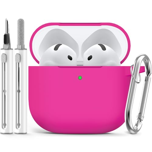 Image of Ljusmicker for AirPods 4 Case 2024 with Cleaner Kit,Hot Pink