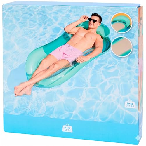 Transat flottant adulte idéal pour bronzer sur l'eau avec matelas en filet
