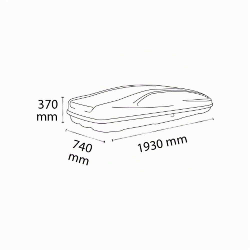 G3 g322305 Box da Tetto Time 480, 390 Litri, Grigio Scuro