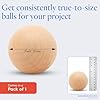 3 inch Round Wooden Balls for Crafts, Unfinished and Smooth Round Birch Hardwood Ball, and Wooden Sphere, by Woodpeckers #3