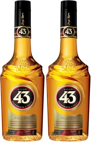 Licor 43 - Licor Único con 43 Ingredientes Naturales - Botella 700 ml (Paquete de 2)