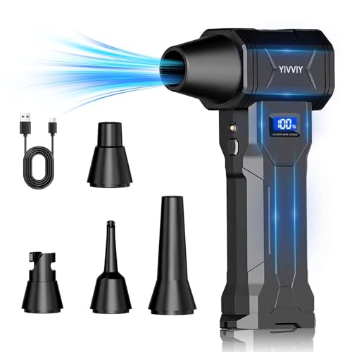 YIVVIY 4-Gear Cordless Electric Air Blower 120000RPM