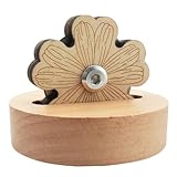 LQ Industrial 60x75mm Domestic Circuit Breaker Solid Wood Carved Floral Design Tabletop Cutting Tool Daisy Style Sewing Notions Supplies Suitable for Quilting and DIY Craft Projects