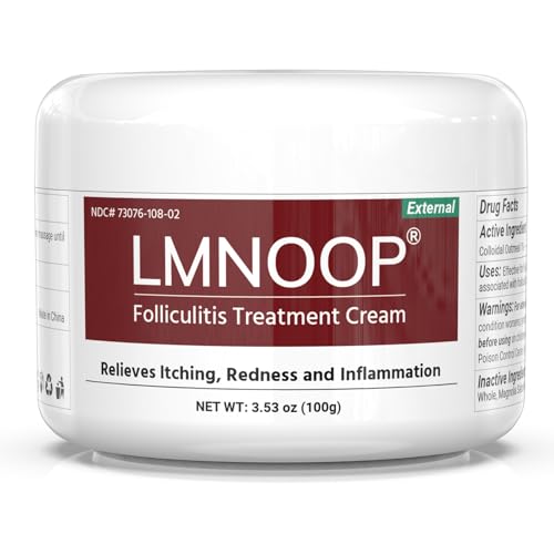 Image of Folliculitis Treatment Cream, 3.52oz | Fast-Acting Relief for Scalp, Face & Body, Soothes Itching, Redness & Inflammation, Natural Colloidal Oatmeal Formula