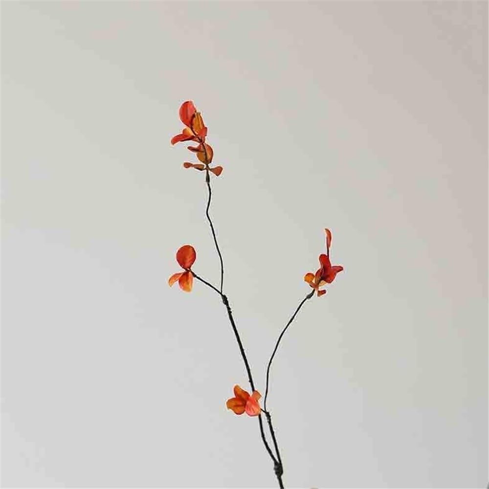 Fiori artificiali Vaso di vetro simulazione foglia d'acero finto fiore disposizione decorazione da tavolo Fiore finto
