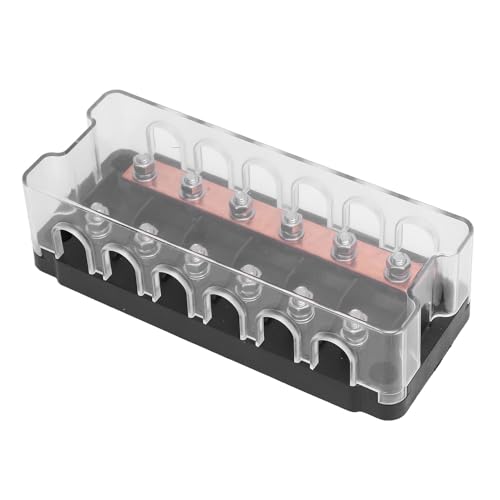 Boîte à fusibles à 6 voies automobile et panneau de fusibles de bateau transparent