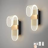 Threebro Wall Sconce Dimmable, 10W Acrylic Decorative LED Wall Light, Modern Arc Hardwired Wall Lamp