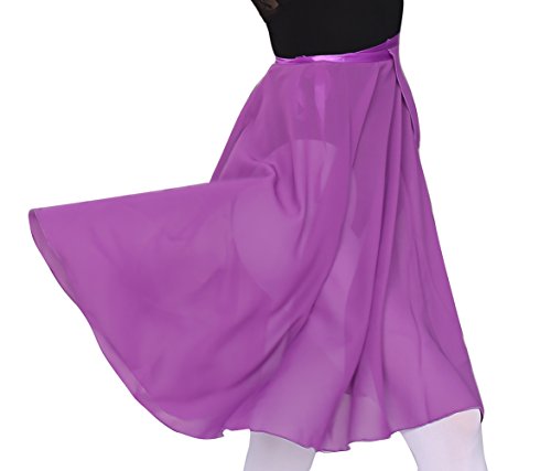 WOOSUN Saia feminina de chiffon para bailes adultas, collant de balé, saia tutu, dança, skate, sobre