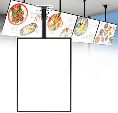 LED Backlit Menu Board - Ultrathin Light Box for Restaurants, Shops, and Exhibitions - 60x80cm Hanging Billboard for Advertising & Decoration