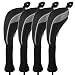 Andux 4 Pack Long Neck Golf Hybrid Club Head Covers Interchangeable No. Tag CTMT-01 (Grey)
