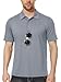 TACVASEN Men's Polo Shirts with 3 Buttons Summer Active Sports Golf Tennis T-Shirts, Silver, M