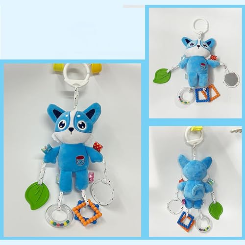 Brinquedo arco para carrinho de bebê, Brinquedo de dentição de chocalho de pelúcia animal macio, Bri