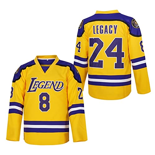 LEGEND 8 LEGACY24 Herren Legend 8 24 Movie Eishockey Trikot genäht, gelb, 3X-Groß