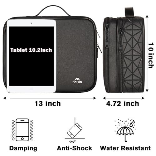 MATEIN Cord Organizer Case with Adjustable Divider, DJ Cable File Bag for DJ Gear, Sound Instrument and Music Equipment Accessories, Shockproof Portable Double Layer Cord Bags, Black - Image 5