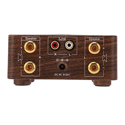 Bluetooth 5.0 Power Amplifier, 2 Channel Bluetooth Power Amplifier, DC9V-24V Wood HiFi Digital Amp Universal with USB Input for Home Theater