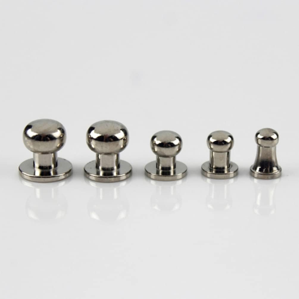 Screw Rivets 5pcs Round Head Solid Brass Stud Spots Screwback Back Leather Screw Nail Rivet Hardware Accessaries