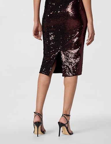 Image of Dress The Population Womens Sloane Rounded V Neck Bodycon Midi Dress