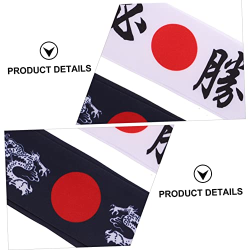 FOMIYES 2 Pçs Bushido Headband Sushi Chef Envoltório De Cabeça Sushi Chef Bandana Samurai Traje Atlé