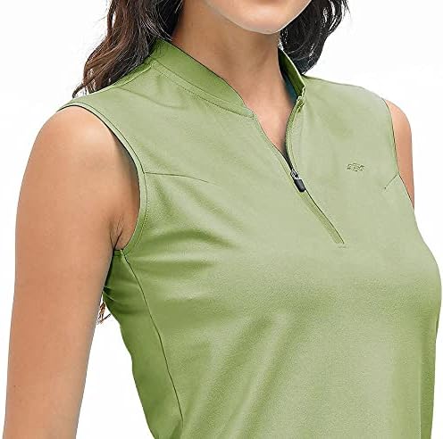 Golf Polo Shirts for Women Slim Fit Woman Sleeveless Sports Shirts Quick Dry Athletic Tank Tops for Tennis Work - Image 2