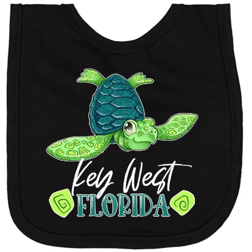 inktastic Key West, Florida Happy Sea Turtle Newborn Bib