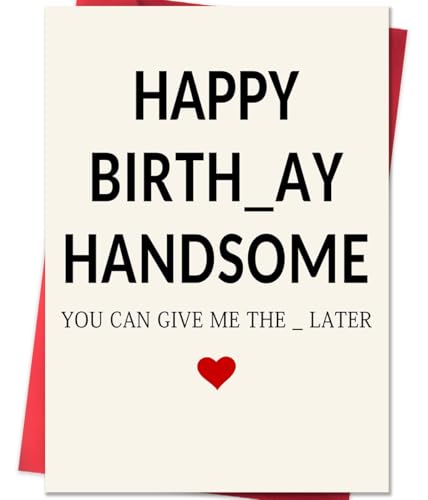 Funny Birthday Gifts for Men Him, Boyfriend Gifts for Bday, Birthday Decorations for Men, Husband Birthday Card